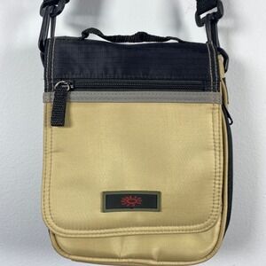 Unbranded Crossbody Messenger Bag‎ Khaki Black Utility Techwear Hiking Gorpcore